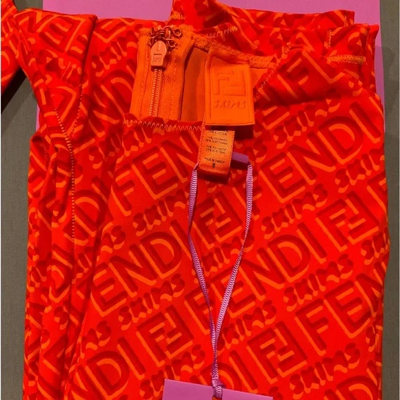 🆕FENDI X SKIMS GEORGIA CREWNECK FULL ONSIE LONG-SLEEVE LEGGING JUMPSUIT ROMPER - Picture 8 of 16